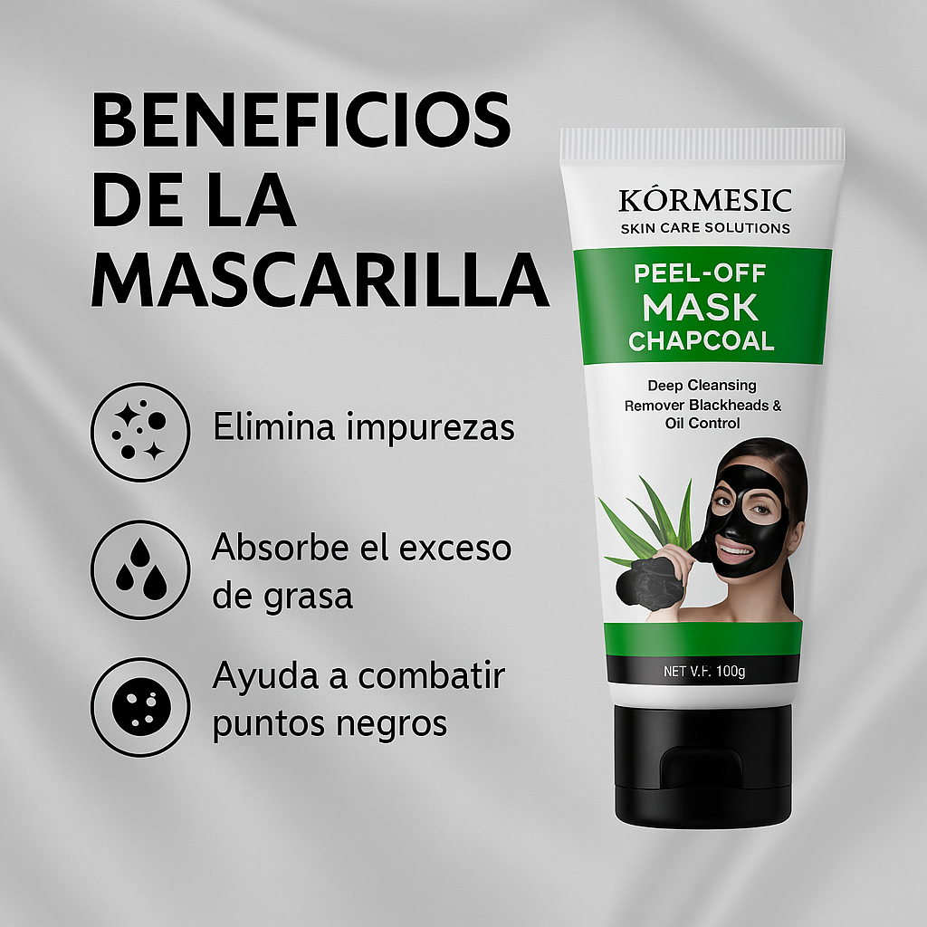 Mascarilla Negra Purificante Con Carbon